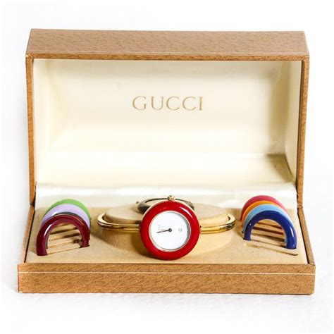 gucci watch coloured rings